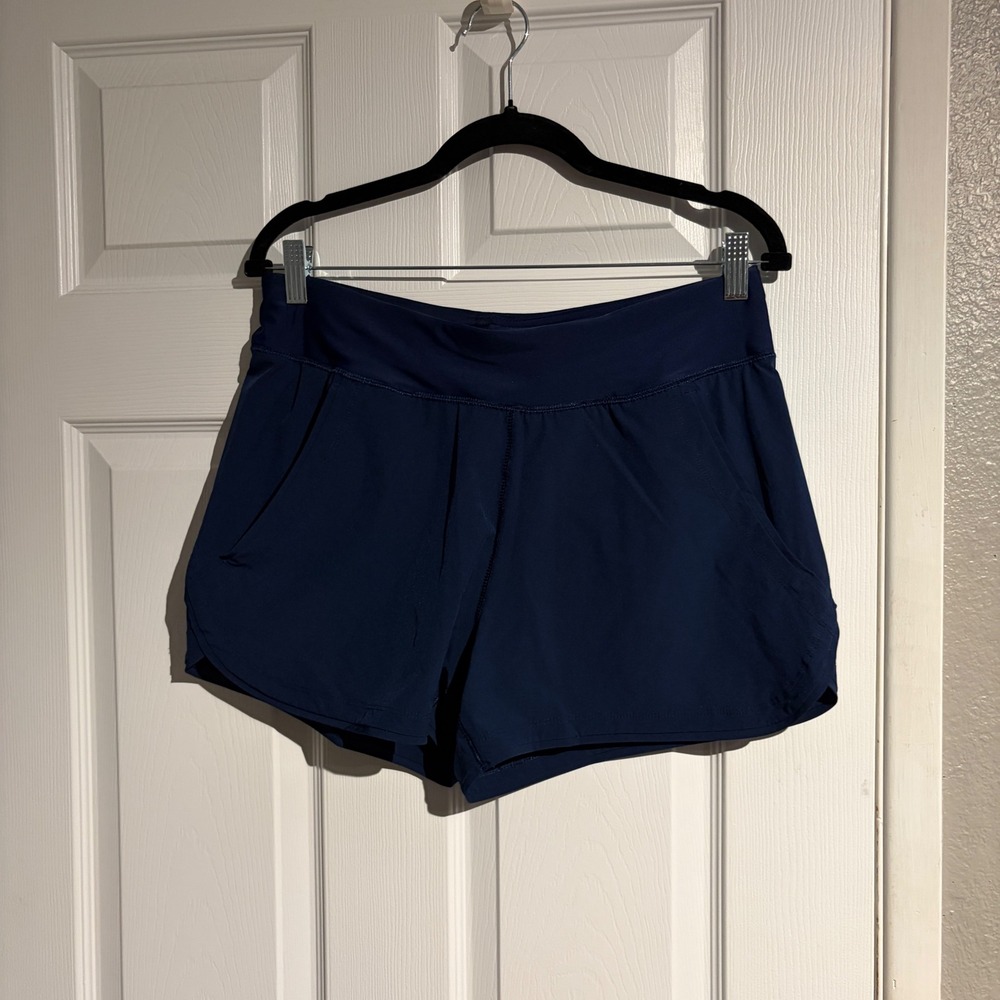 Land's End Navy Blue Swim Shorts with Pockets Women's Size 8